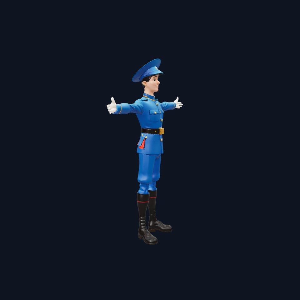 Blue Officer Character model pack